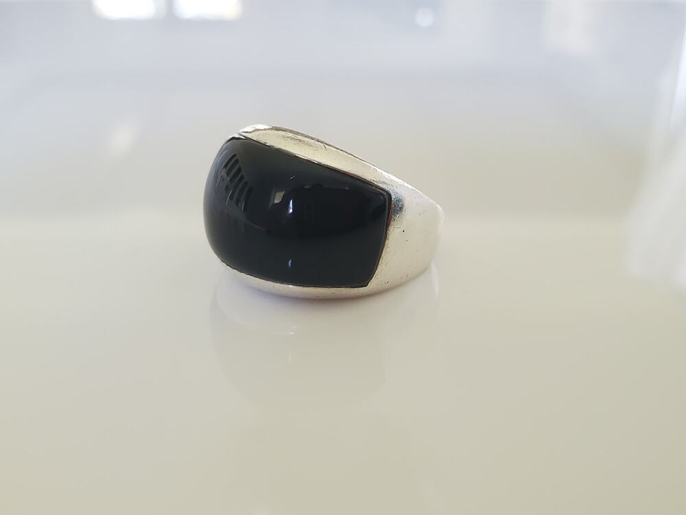 Germany Made Sterling Silver Onyx Ring